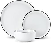 Mikasa Limestone Porcelain Dinner Set, White (12 Pieces)