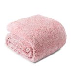 Exclusivo Mezcla King Size Fleece Bed Blanket, 230x265 CM Large Fuzzy Bed Blankets, Soft Velvet Plush Blanket for Bed, Mixed Pink Blanket