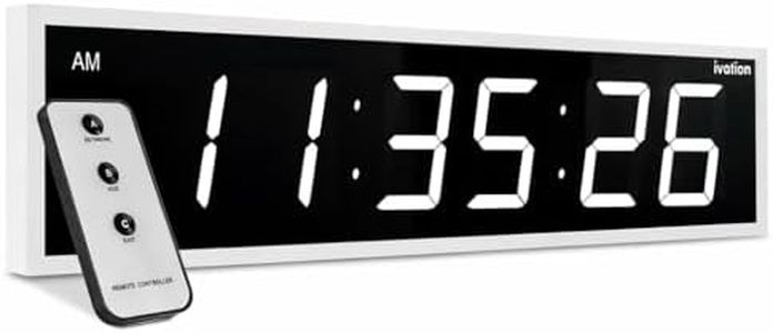 Ivation Huge Large Big Oversized Digital LED Clock - Shelf or Wall Mount (36 Inch - White)