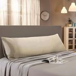 SleepyCat Satin Fabric Pillow Case with Envelope Closure - 1 Piece | Wrinkle Free | Machine Washable, Dusk Pearl (Cuddle Size, 52x20 Inches)