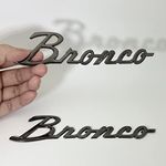 WULIDE 2PCS Bronco Car Metal Emblems, Chrome Truck Classic Stickers, 3D Raised Car Badges for Universal Vehicle, Truck, Car, SUV, Motorcycle, Fender Tailgate (Gun Metal) gun metal