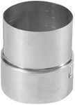 Kamino-Flam Reducer, Hot-dip Aluminised (FAL) Round Chimney Connection Pipe Reduction, Heat Resistant Flue Adapter Joiner, Stove Pipe Reducer Ø 130 mm to Ø 120 mm, EN 1856-2 Standard, Silver