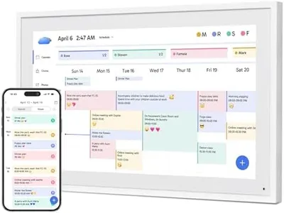 Dragon Touch 15.6" Digital Calendar Chore Chart – 1080P Full HD Interactive Touchscreen, Smart Family Planner, Hearth Display Digital Calendar Wall & Desk Mountable for Seamless Scheduling