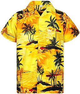 V.H.O. Camisa hawaiana de verano, para vacaciones, playa y fiestas, M