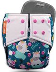 kids need side Leakage Proof cloth diapers for babies 0 to 3 years combo high absorbent 1 reusable diaper 1 insert pack (5-18kg) washable diapers adjustable free size pocket liners cover B5