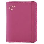 WALNEW Passport Holder, PU Leather Travel Passport Cover Wallet, RFID Passport Case with Card Holder, Travel Essentials for Women Men (Hotpink)