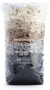 friendly loom Lotta Loops Neutrals 7" Traditional Size Cotton Loops to Make 6 (6" x 6") Potholders by Harrisville Designs Made in The USA