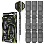 Winmau Darts Set - Michael Van Gerwen MvG Exact Steeltip Darts - Includes Darts Flights & Stems, Available in 21.5g, 23g, 24g & 25g, Professional 90% Tungsten Darts Set, 24g