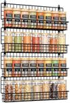 X-cosrack 4 Pack Spice Rack Wall Mo