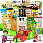 Paleo Snacks Variety Pack for Adult | Healthy Snack Box [25 Count] Holiday Gift Basket Gluten Free | Mix of Whole Foods, Protein Bars, Crackers, Chips, Puffs, Fruit & Nuts by Snack Attack