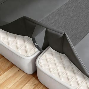 Bisenkud Grey Sheet-Style Bed Bridge Connector for Twin to King Mattresses - Removable Foam Gap Filler with Locking Straps (Also Fits Twin XL/King)​