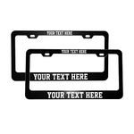 IQCGSSYG Custom License Plate Frame Personalized Front Holder with Accessories Add Your Own Name Text Metal Aluminum Auto Decorate One Size