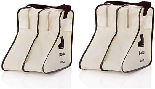 Portable 2 Pack Boots Storage,Short Boots Storage/Protector Bag,Boots Cover(Beige)