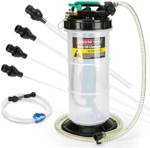 OULUTO 5.3L Manual Pneumatic Fluid Extractor, Automotive Oil Extractor Pump Oil Vacuum Changer with 6 Pcs Brake Bleeding Hose