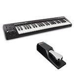 MIDI Controller Bundle - 49-Key USB MIDI Keyboard Controller with Sustain Pedal and Pro Software Suite - M-Audio Keystation 49 MK3 + SP-2