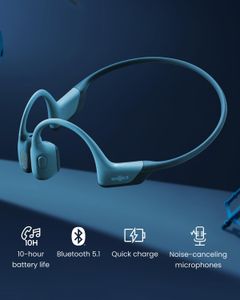 SHOKZ OpenRun Pro Bone Conduction Headphones – Bluetooth, IP55, Blue