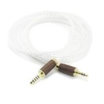 4.4mm Trrs Balanced Male to 3.5mm 1/8" TRS Stereo Male Audio Cable Compatible with Sony WM1A, NW-WM1Z and for Home Stereos, Car Stereos, Speaker 8 Cores 6N Copper Single Crystal Silver Plated Wire