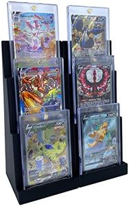 Magnetic Card Holder Stadium Displays (2 Pack), Compatible with Ultra Pro Protectors - Trading Card Holder - Card Stand - Sports Card Display