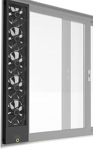 AMCHIXIN 31.5-33.5 Inch Vertical Window Exhaust Fan for Sliding Windows – Align with Window Top and Bottom Inner Frames Tool-Free With Variable Speed for Bedrooms Smoky Spaces Hot Areas-Exhaust Only