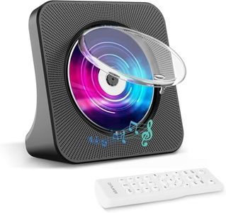 Desktop CD Player with Speakers, Audio Music Players, Portable CD Player, Hi-Fi Stereo Sound, Supports CD/FM Radio/USB/AUX/Bluetooth, Remote Control, Black