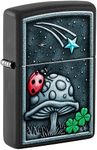 Zippo Ladybug Windproof Lighter, Black Matte