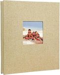 Linen Hardcover Photo Album 4x6 600 Photos Large Capacity for Family Wedding Anniversary Baby Vacation,Beige, 600 Pockets