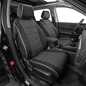 EKR CRV Seat Covers Custom Fit for Honda CRV 2023 2024 2025 2026 Leather Car Seat Cover Full Set for Trucks SUV,Waterproof Car Seat Cushion,Faux Leather (Black/Gray)