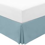 Mellanni Full Size Bed Skirt - Bed Frame and Box Spring Cover - 15-Inch Tailored Drop Pleated Dust Ruffle - Luxury Bedding - Easy Fit, Wrinkle, Fade, Stain Resistant - 1 Bedskirt (Full, Spa Blue)