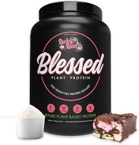 BLESSED Vegan Protein Powder - Plant Based Protein Shake Meal Replacement - 23g of Pea Protein Powder, Dairy Free, Gluten Free, No Sugar Added, 30 Servings (Rocky Road)