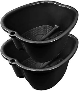 HOMELEX Foot Soaking Bath Basin, Large Size Feet Massager Tub, at Home Spa Pedicure Treatment (FBBlack3)