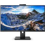 Philips 329P1H - 32 Inch 4K UHD Monitor, 60Hz, 4ms, IPS, USB-C Dock, WebCam, Speakers , Height Adjust (3840 x 2160, 350 cd/m² HDMI / DP 1.4 / USB-C)