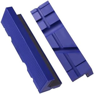 WORKPRO 6" Magnetic Vise Jaw Pads, TPU Soft Grips with Dual-Sided V-Groove & Flat Design, Ideal for Drill Press, Bench Clamp, Metalworking and Woodworking