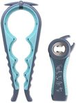 Bottle Opener for Arthritic Hand,Jar Opener for Old People, Children, Women, Those with Weak Hands,Multifunctional Kitchen Gadgets (02-Blue)