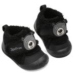 JOIFNREE Baby Girls House Slippers Baby Boys Winter Slippers Cozy House Boots Infant Warm Booties Non-Slip Winter Shoes Black 12-18 Months Infant