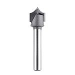 SpeTool 1/4" Shank Point Cutting Roundover Router Bit with 1/2" Cutting Diameter 1/4" Radius, Carbide 2 Flute Tipped Round Over Beading Bits for CNC Router Woodworking Carving Tool