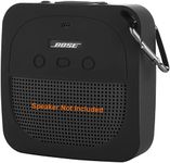 Zitel Silicone Case Compatible for Bose SoundLink Micro Portable Bluetooth Speaker Stand Up Cover with Carabiner (Case Only) - Black