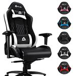 KLIM Esports Gaming Chair - NEW 2023 - Back & Head Support - Ergonomic Computer Chair with Adjustable Armrests - PU Leather - Very Robust Desk Chair - Office Chair - White