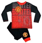 Manchester United Official Crest 33896 Cotton Pyjamas Set 4-5 Years Red