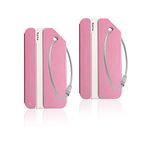 Aluminum Luggage Tag for Luggage Baggage Travel Identifier by Ovener (Pink 2 Pcs)