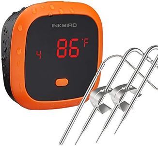Inkbird Thermometre Barbecue IBT-4XC, Bluetooth Thermomètre Cuisine Étanche avec Sonde Temperature, Thermometre Cuisson Viande Rechargeable Magnétique pour Barbecue Electrique,Mini Four,Fumoir,Poisson