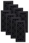 Decor Grates AGH410-BLK-8 Gothic Floor Register, 4x10 Inches, Textured Black, 8 Pack