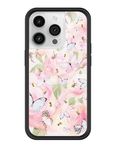 Wildflower Cases - Fresh from The Garden Case, Compatible with Apple iPhone 14 Pro | Pink, Floral, Butterfly, Trendy - Protective Black Bumper, 4ft Drop Test Certified, Women Owned Small Business