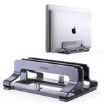 UGREEN Vertical Laptop Stand for Desk Dual Slot Laptop Stand Holder Adjustable Dock Aluminum Desktop Stand Compatible with MacBook Air Pro, Microsoft Surface Laptop 4, LG Gram 17