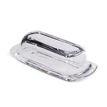 Abbott Collection Glass Butter Dish - Rectangular Simple Covered - Clear Large (3x7.5"L)