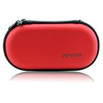 TCOS TECH PS Vita Carry Case Hard Shell Cover EVA Bag Pouch for Sony Playstation PS Vita PSV 1000 and 2000 - Red