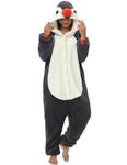 LATH.PIN Pyjamas Jumpsuit Panda Unisex Adult Animal Onesie Cosplay Halloween Carnival Costumes Women's Pyjamas Animal Costumes Winter, Penguins, S