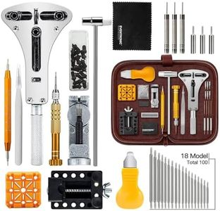 Eventronic Watch Repair Kit 154PCS, Professional Watch Battery Replacement Kit, Spring Bar Tool Set, Watch Repair Watchmaker Tool Bag, Watch Band Link, Watch Back Removal Tool for Link Removal