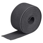 sourcing map Twill Wide Elastic Band Double-Side 50mm(2 inch) Flat 4 Yard Woven Elastic Band Knit Elastic Spool Heavy Stretch Strap Dark Grey for Sewing, Waistband