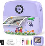 CNAPXAIA Kids Instant Print Camera, 1080P Digital Camera for Kids with 32GB Card, 16X Digital Zoom, Birthday Gift for Children Age 3-12 (Purple)