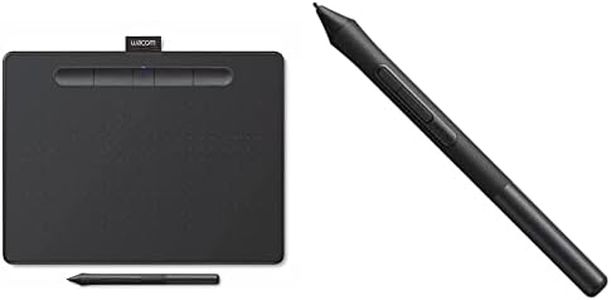 Wacom Intuos Wireless Graphics Drawing Tablet with 3 Bonus Software Included, 10.4" X 7.8", Black (CTL6100WLK0) Bundle with Wacom LP1100K 4K Pen for Intuos Tablet